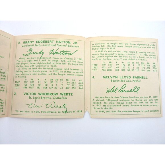 Sawyers View Master Baseball Stars reel no 727 BOOKLET ONLY - Picture 4 of 4